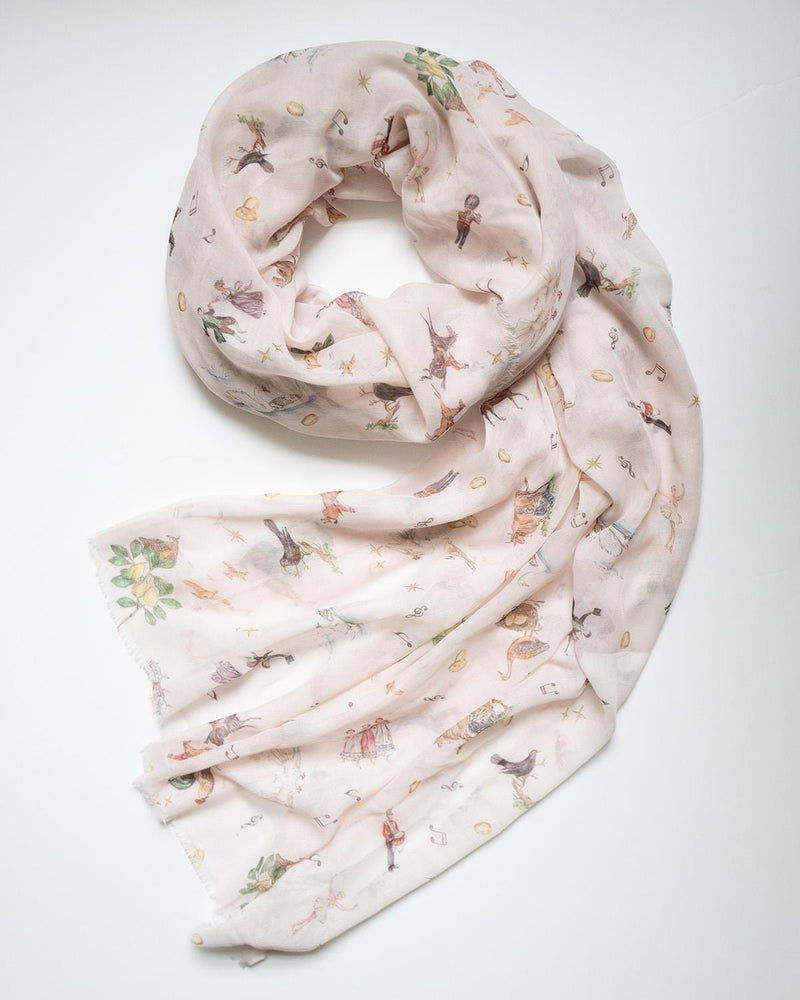 12 Days of Christmas Lightweight Scarf by Fable England