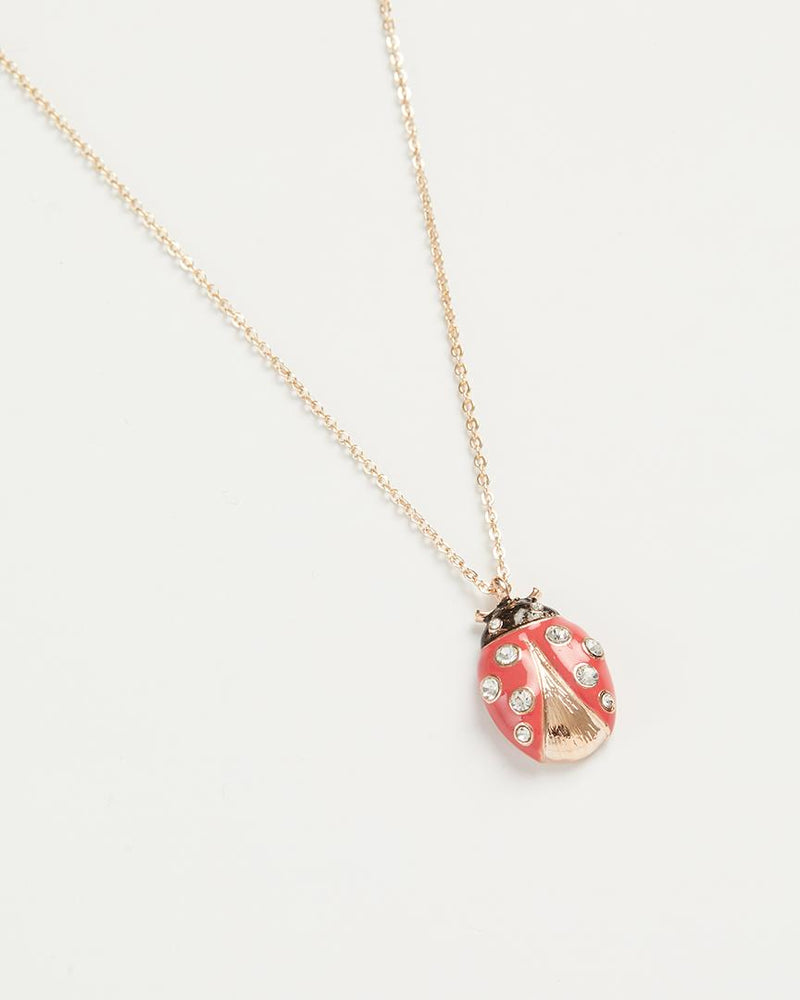 Ladybird Enamel Long Necklace