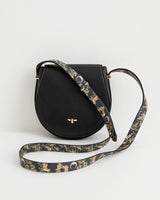 Woodland Toile Saddle Bag - Black