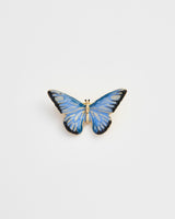 Enamel Blue Butterfly Brooch