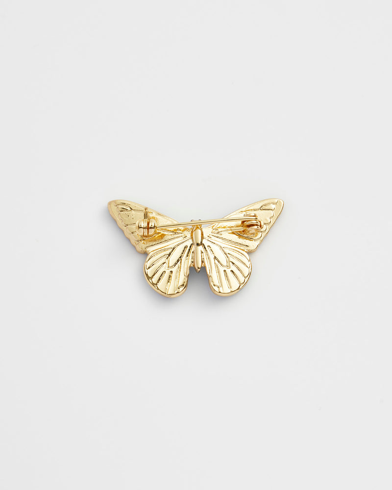 Enamel Blue Butterfly Brooch