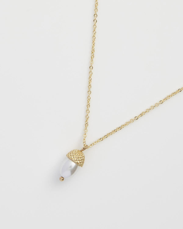 Acorn Pearl Necklace