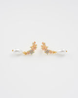 Hibiscus & Pearl Earrings