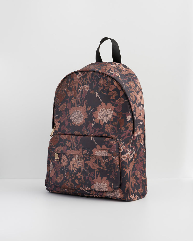 Deco Blooms Large Black Backpack