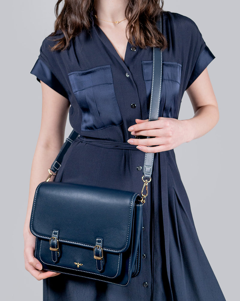 Navy Satchel