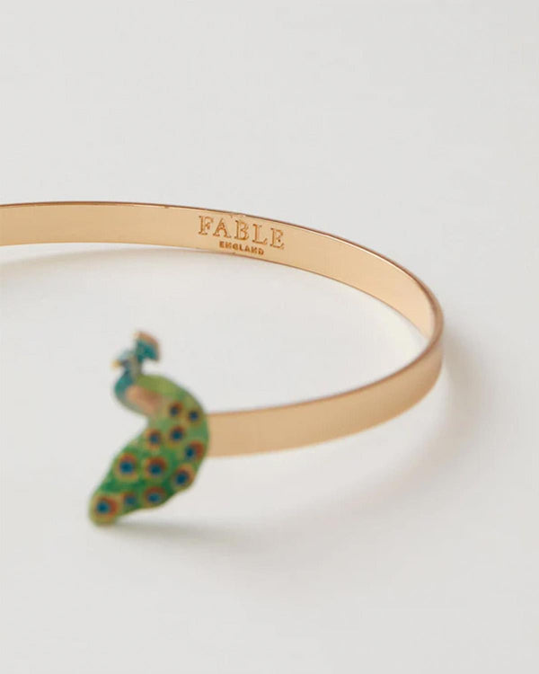 Enamel Peacock Bangle