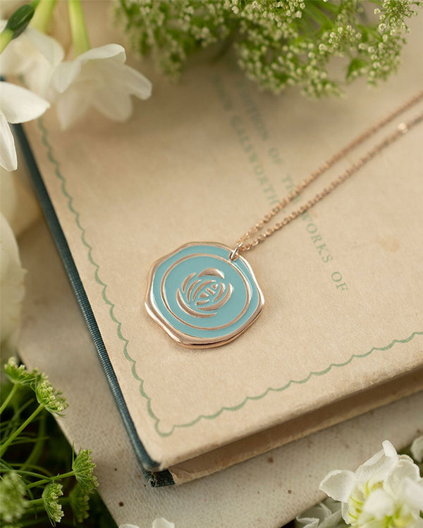 Enamel Long Rose Necklace