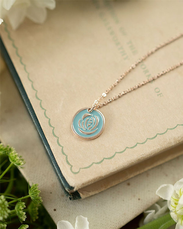 Enamel Short Rose Necklace