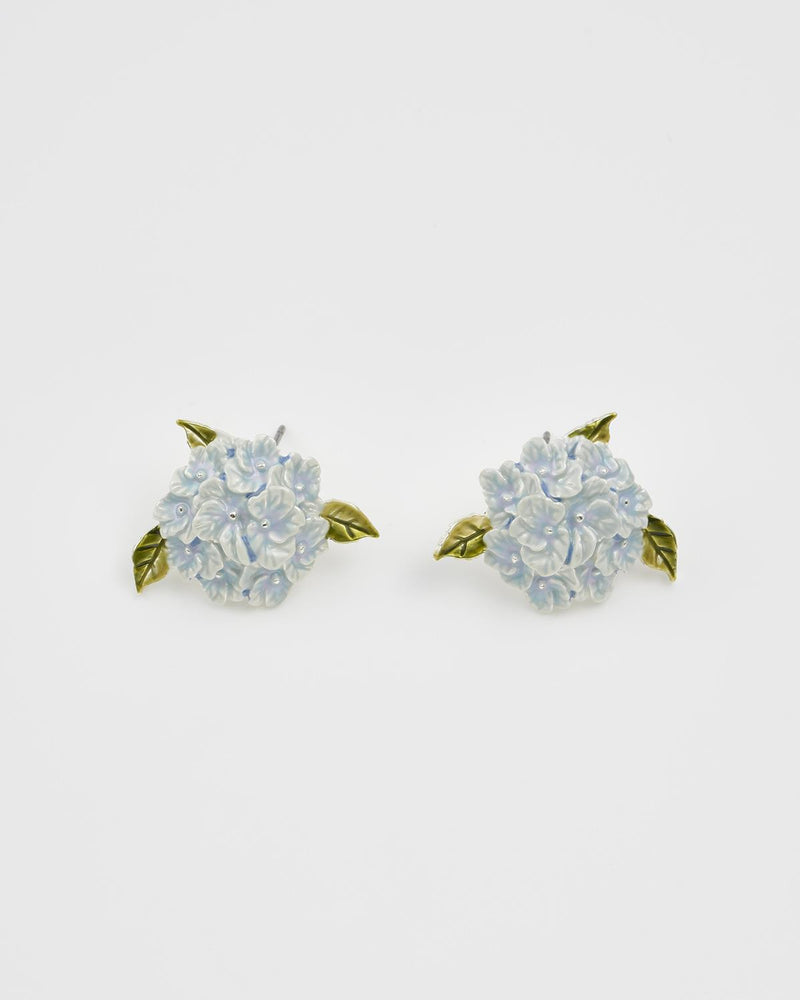 Hydrangea Silver Earrings