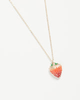 Enamel Long Strawberry Necklace