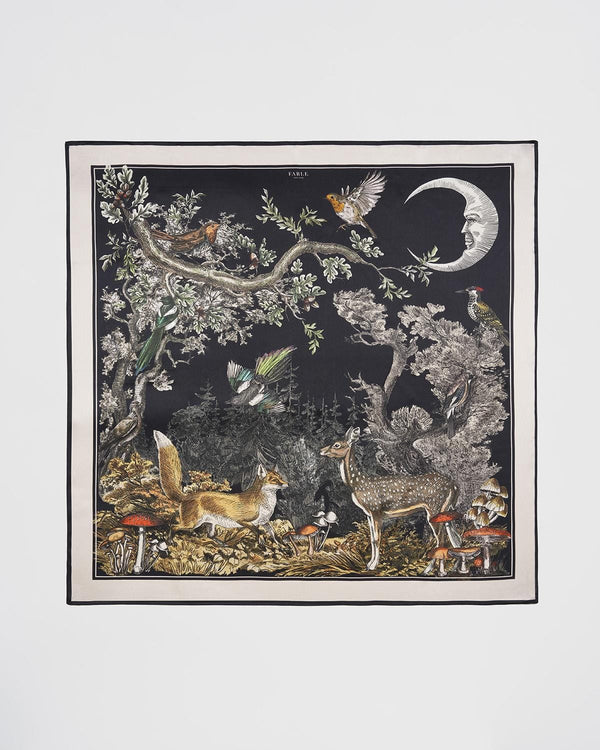 A Night's Tale Narrative Silk Square Scarf by Fable England