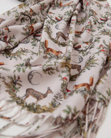 A Night's Tale Woodland Crystal Grey Heavy Weight Scarf by Fable England