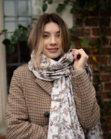 A Night's Tale Woodland Crystal Grey Heavy Weight Scarf by Fable England