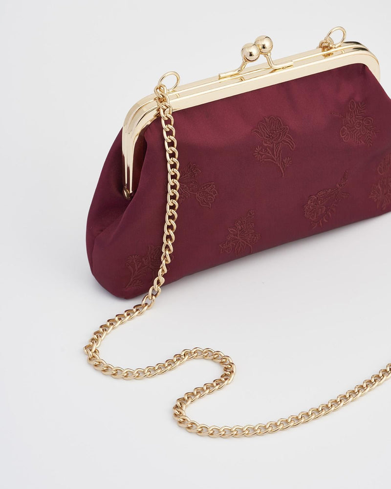 Burgundy clutch bag uk online