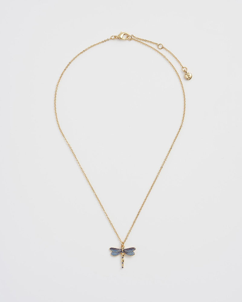 Dragonfly Crystal Necklace