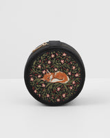 Sleepy Fox Round Jewellery Box