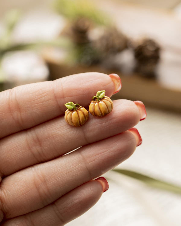 Pumpkin Stud Earrings