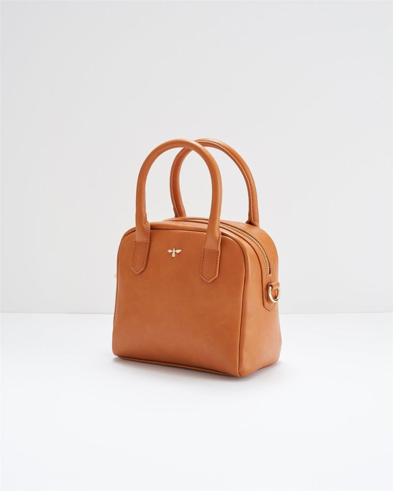 Eloise Small Bowling Bag - Tan by Fable England