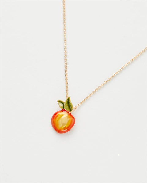 Enamel Apple Short Necklace