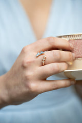 Enamel Blue Butterfly Ring by Fable England