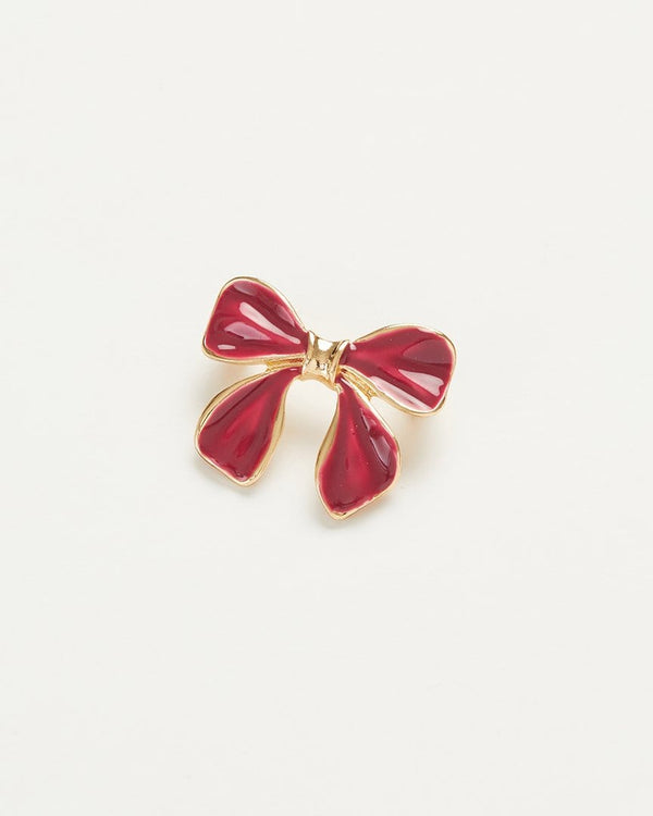 Enamel Bow Brooch by Fable England