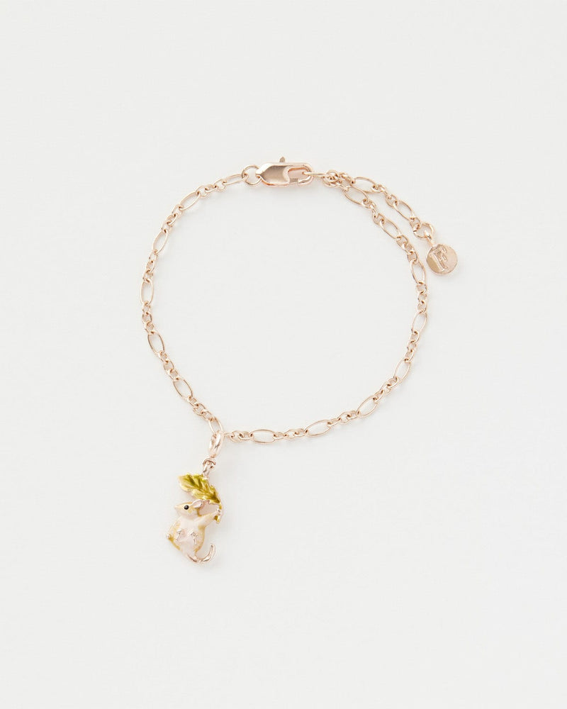 Enamel Dormouse Collector Chain Bracelet by Fable England