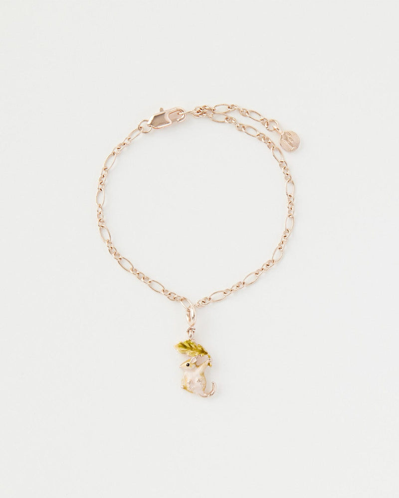 Enamel Dormouse Collector Chain Bracelet by Fable England