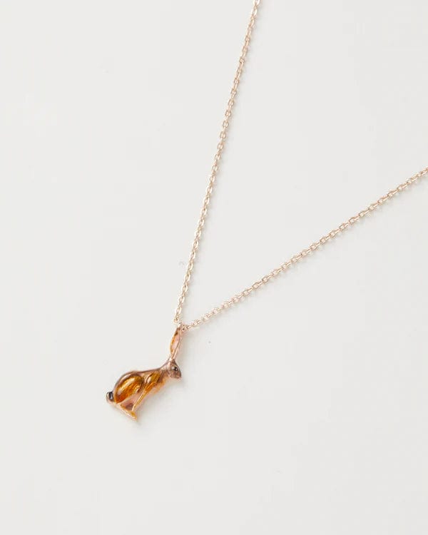 Enamel Hare Short Necklace by Fable England