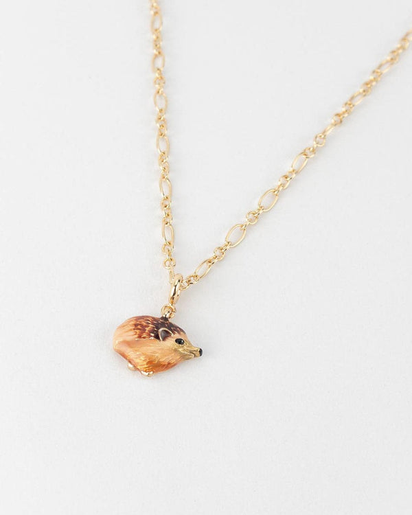 Enamel Hedgehog Collector Chain Necklace by Fable England