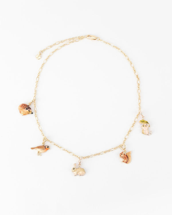 Enamel Hedgehog Collector Chain Necklace by Fable England