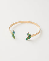 Enamel Peacock Bangle by Fable England