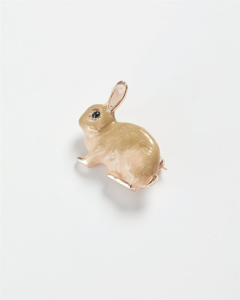 Enamel Rabbit Brooch by Fable England