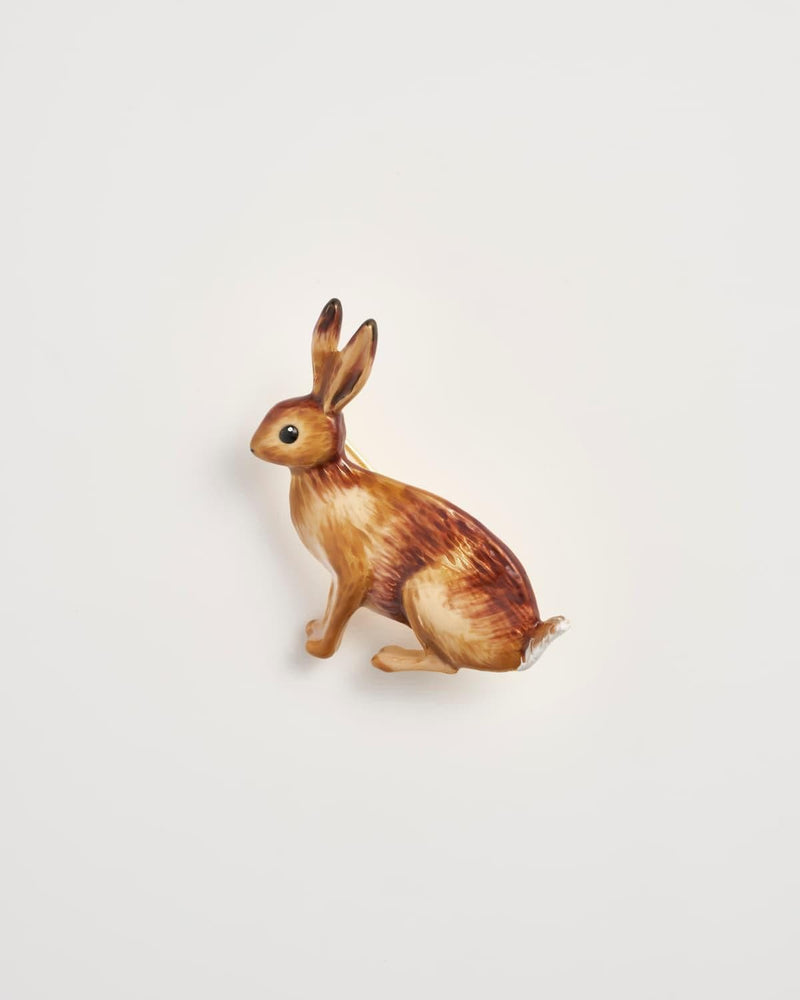 Enamel Rabbit Brooch by Fable England