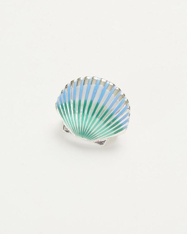Enamel Shell Brooch by Fable England