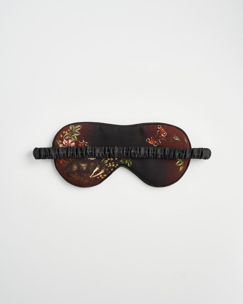 Folksy Fox Sleep Mask Black by Fable England