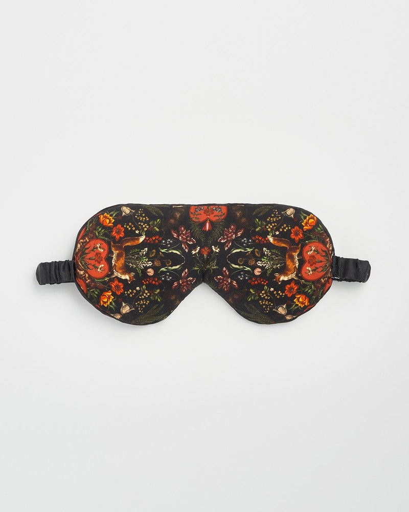 Folksy Fox Sleep Mask Black by Fable England