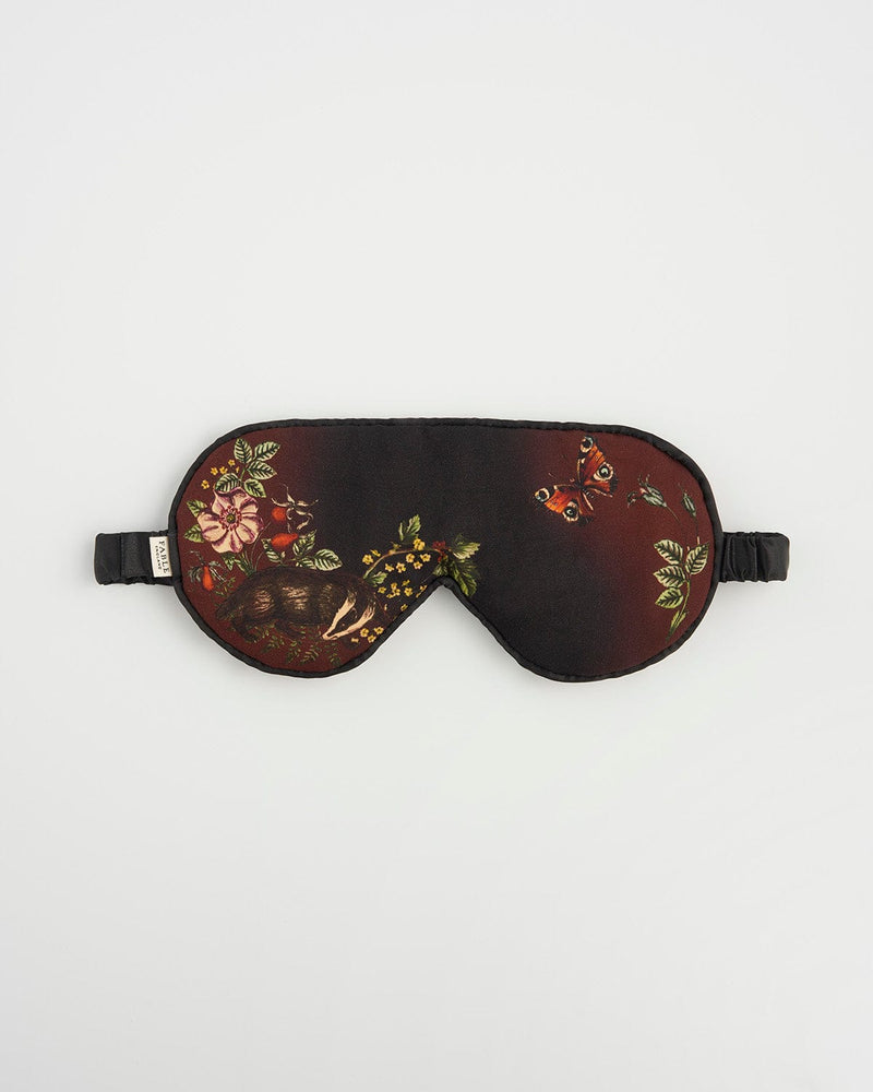 Folksy Fox Sleep Mask Black by Fable England