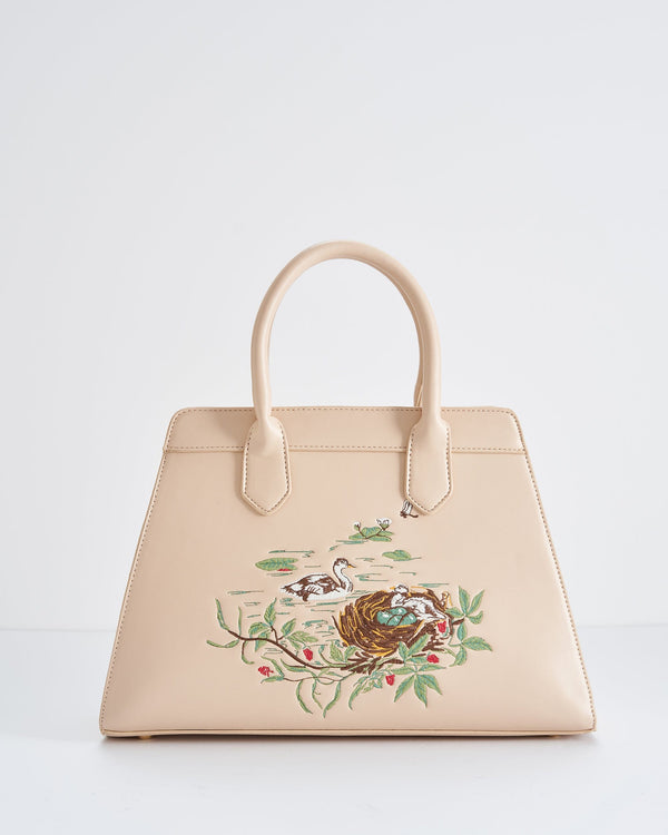 Henrietta Tote Bag Embroidered Cygnet by Fable England