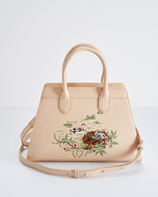 Henrietta Tote Bag Embroidered Cygnet by Fable England