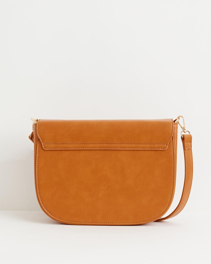 Nina Messenger Handbag - Tan by Fable England