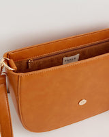 Nina Messenger Handbag Tan Vegan Leather by Fable England