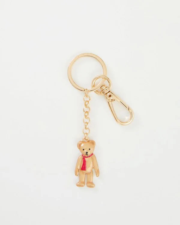 Enamel Teddy Key Ring