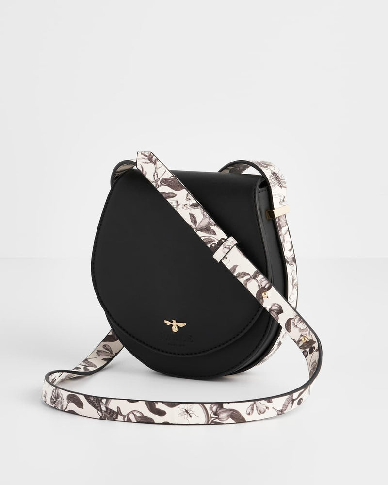 Tree Of Life Saddle Bag  - Black by Fable England